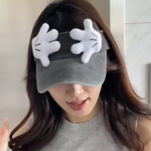 EIJINGY ระบายอากาศได้ หมวกบังแดดมิกกี้ แบบพกพา ปีกกว้าง หมวกกันแดดกันแดด ฝาครอบอากาศด้านบน บาง หมวกทรงสูงผ้าเดนิมเปล่า เด็กๆ