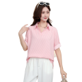shop HAUL  Formal Blouse L-XL V-Neck Long Sided Stripe Casual & Fashion Wear Women  3020. 