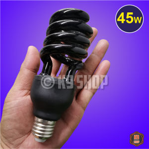 หลอดไฟแบล็คไลท์ ไฟแสงสีม่วง ไฟเรืองแสง ไฟพับกลางคืน Black light 45W 85W 200W ขั้วเกลียว E27(ไฟบ้าน+แถมขั้ว )