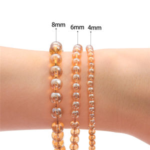 Hạt Hình Tròn Pha Lê Thủy Tinh Mờ AB Màu Trắng Mờ 4/6/8/10Mm Để Làm Đồ Trang Sức Quyến Rũ Phụ Kiện Vòng Tay Tự Làm