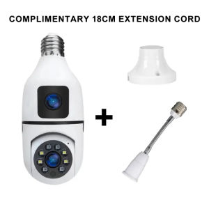 V380 PRO Q19 Plus Dual lens cctv camera connect cellphone cctv with audio and speaker Indoor ip security cameras wif cctv light bulb cctv bulb camera 360 rotation wireless led bulb smart cctv camera Full HD night vision human detection