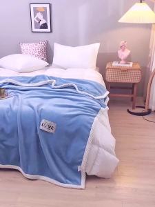 Company Welfare Prize Gift Milk Velvet Blanket Holiday Gift Practical Opening Gift for Clients French Velvet Gift LZD