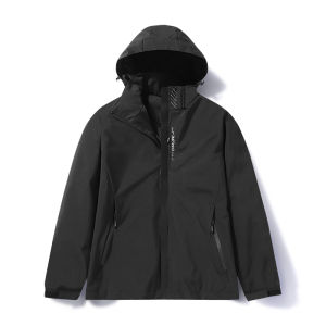 FUGUINIAO แจ็กเก็ตผู้ชายเสื้อกันลมมีฮู้ดป้องกันแสง UV กันน้ำสำหรับกีฬาปีนเขาตั้งแคมป์ปีนเขา