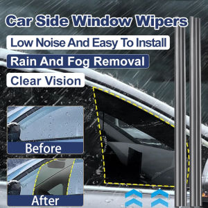 🚗 Multi-function Wiper Blade/Wiper/Car Rain Wiper Clean Thoroughly Remove Rain & Fog For Safe Driving Year-round Hidden Installation Fit Different Models - Automobile Side Window Glass Rain Wiper