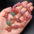 Natural salt source agate gourd bracelet, gourd size :11mm. 