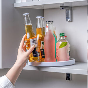 12.12 Hot Deals 1212 insider picks【Kitchen Organizer Rotatable】Jen & Co | Mutifunctional Kitchen Storage Rack Rotatable Kitchen Organizer Fruit Bathroom Storage Tray-L Size | Easy To 360 Degree Spin