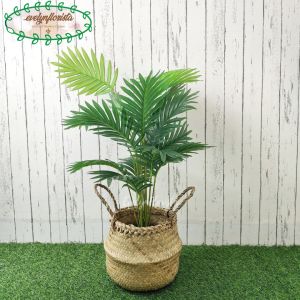 Pohon Artificial Daun Palem Kelapa Hijau X18 Semilatex Cover Purun Belly Pajangan Ruang Tamu