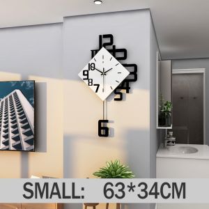 World Aifei Mall Best Creative Stylish Swing Wall Clock Home Mute Wall Clock Living Room Bedroom Digital Quartz Clock
