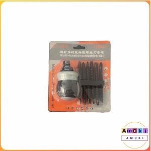 Amoki 13 in 1 Ratchet Screwdriver Set Alloy Steel Magnetic Dual-Purpose Batch Head Telescopic Screwdriver