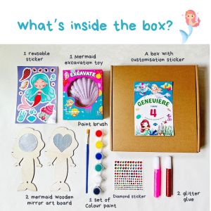 Kids Birthday Goodie Bag Mermaid Theme Return Gifts ocean animal Painting art kit return gift childrens day gifts
