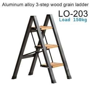 TRENY Household Foldable Ladder 3/4/5 Steps Staircase Folding Pedal Steel Pipe Stair Platform Ladder Indoor Thickened Pedal Staircase