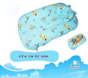 Nệm ngủ sơ sinh chống giật mình hàng chính hãng Goodmama nệm mềm êm ái vải thun lạnh siêu mềm mát giúp bé ngủ ngon