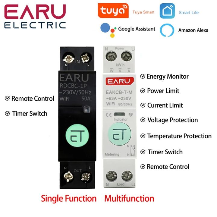 TUYA WiFi MCB Smart Circuit Breaker Over Current Under Voltage ...