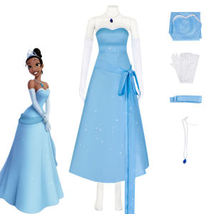 The animated movie Princess and the Frog Tiana cos Clothing Halloween stage performance costume cosplay Clothing