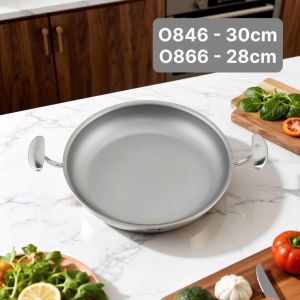 Chảo Nướng Inox 18/10 Oyatton O846/O866 Không Dính Vi Điểm Size 28-30cm Dùng Được Trên Mọi Bếp
