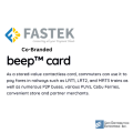 Beep Card For LRT-1, LRT-2, MRT-3, P2P Buses, And Modernized Jeepneys - With P20 Load. 