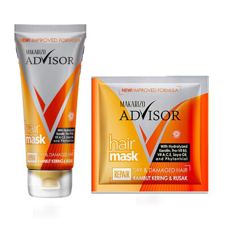 PAKET Makarizo Hair Mask Repair Masker Rambut + VITAMAX