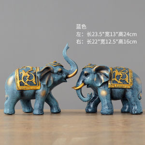 Elephant Figurines Pair High-end Creative Home Living Room Decorations Ornaments