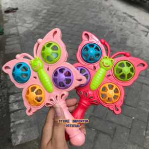 Kerincingan Bentuk Kupu - Kupu OCT 3242 | 1 Kantong Dapat 2 Pcs Mainan Kerincingan Warna Random Bahan Berkualitas
