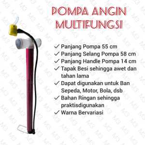 POMPA ANGIN PANJANG MULTIFUNGSI / POMPA BAN BALON SEPEDA MOTOR