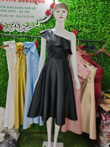 [MÃ LAZADAFAHB01 - GIẢM 30K ĐƠN 100K] Đầm xoè lệch vai bèo ngực Tafta cực sang Váy đẹp dự tiệc.