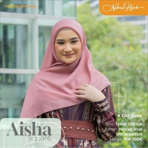 Terbaru Hijab Segiempat Nibras NH Aisha Square Voal 120 x 120 Hijab segiempat Polos
