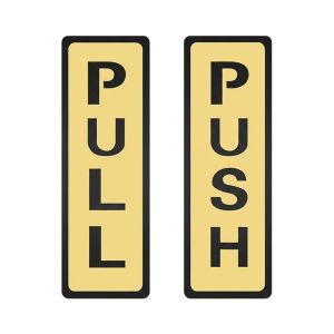 YUNAFIN Acrylic Push Pull Sign Sticker Push Pull 3D Sliding Door Sticker High Quality Door Sign Window Door Sticker Sliding Door