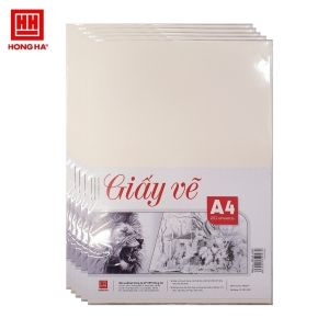 Lốc 5 quyển vở vẽ xé A4 Hồng Hà 4941 - Sổ vẽ phác thảo định lượng 100gsm