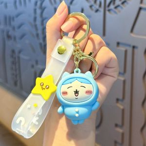 Cartoon Chiikawa Hachiware Doll Keychain Kawaii Usagi Student Schoolbag Decoration Pendant Car Keychain Accessory Girls Kids Gifts