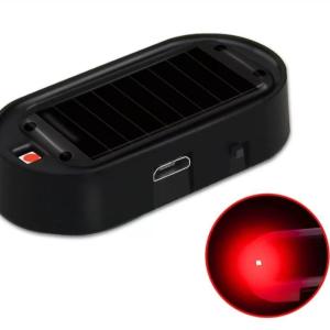 Solar Lampu LED Mobil LED Tenaga Surya Lampu Palsu Anti Maling Mobil Alarm Mobil Car Kendaraan Red