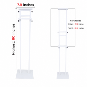 KELIN Iron Poster Stand Double-Sided White & Black Sintra Board Display Holder for Advertising Signage