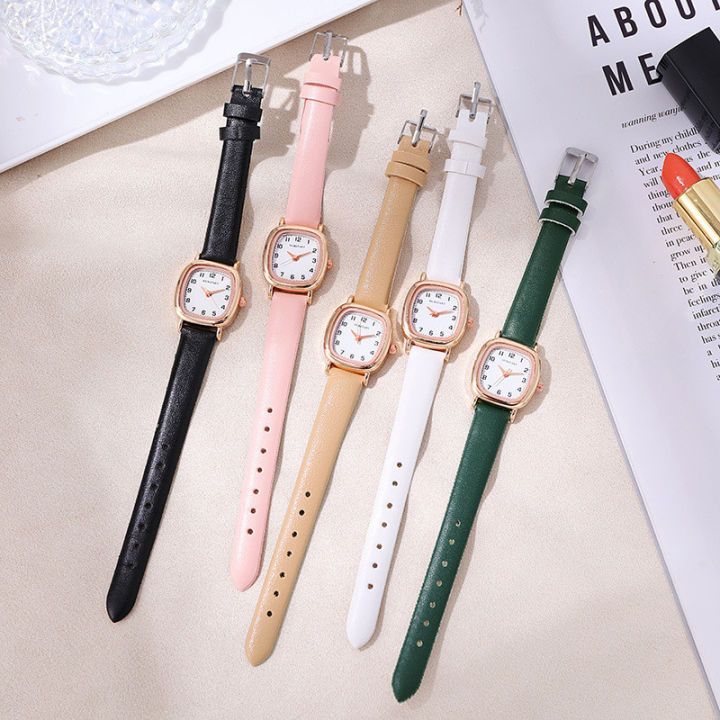 Relo Square Watch Light Luxury Women Fashion Casual Leather