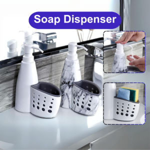 2 in 1 Liquid Dispenser and Lotion Bottle for Kitchen Sink Bathroom 400ml/13.5oz Soap Pump Home