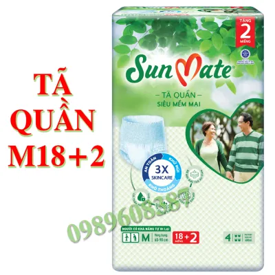 [HCM]Tã Quần Người Lớn Sunmate Mềm Mại M9/L8/XL7/ M18/ L16