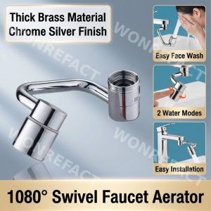 1080° Swivel Faucet Extender  Universal Anti-Splash Water Tap Adapter with 2 Modes for Bathroom & Kitchen Sink
