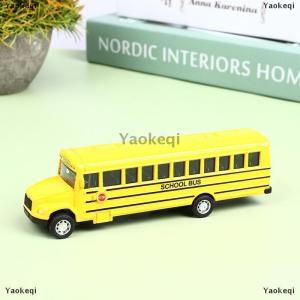 [COD] Yaokeqi Alloy Inertial School Bus Model Car Model Pull Back Toys Vehicle Gifts Kids Boy Toys For Children Birthday