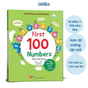 Sách Tương Tác Lật Mở 100 Số Đếm Đầu Tiên -  Lift-The-Flap - First 100 Numbers - Đinh Tị