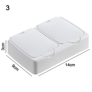 NOBLELYN Double Grid Storage Box Plastic Pop Window Type Organizer Case Useful Jewelry Storage Storage Small Objects