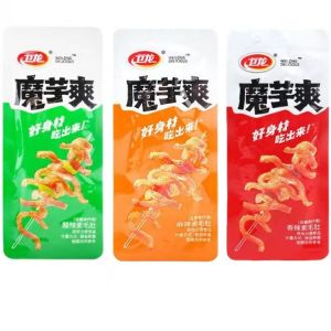 21g*10 bags Wei Long Konjac Cool box leisure spicy snacks 卫龙魔芋爽21克*10包 麻辣/香辣/酸辣 snacks