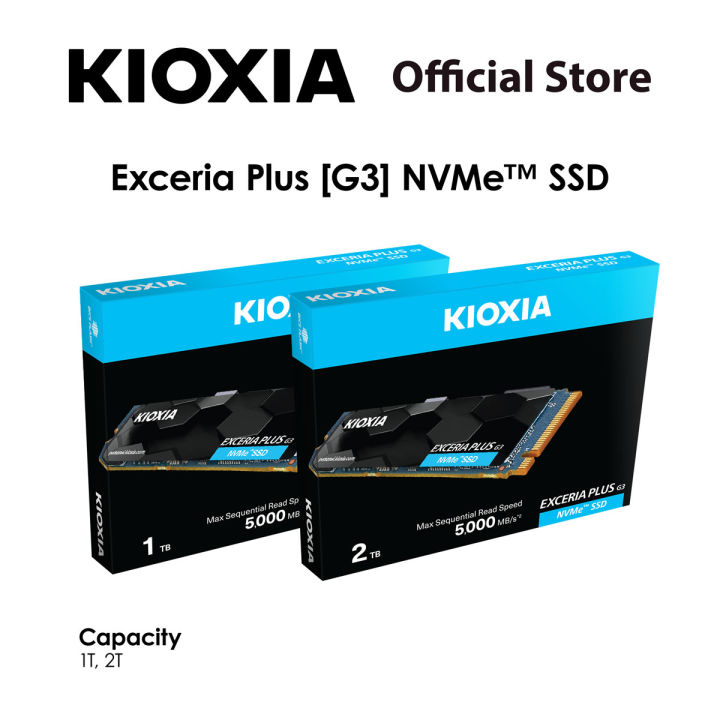 KIOXIA EXCERIA NVME Plus G3 PCIe Gen4 SSD M.2 Type 2280 - 1TB 2TB