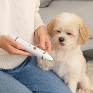 OUTOPEN LED Pet Dog Paw Trimmer 2-in-1 USB Charging Cat Nail Clipper Pet Accessories Professional Pet Nail Grinder Grooming