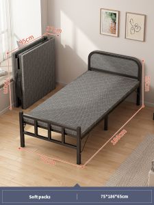 Foldable Bed Frame Katil Lipat Single Bed Foldable Bed Portable Office Bed Nap Bed No Installation Bed Katil Single Besi