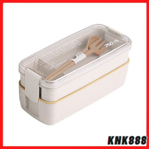 KNK Japanese Style 3 Layer 900ml 2 Layer 750ml Wheat Straw Lunch Box Portable Picnic Food Container