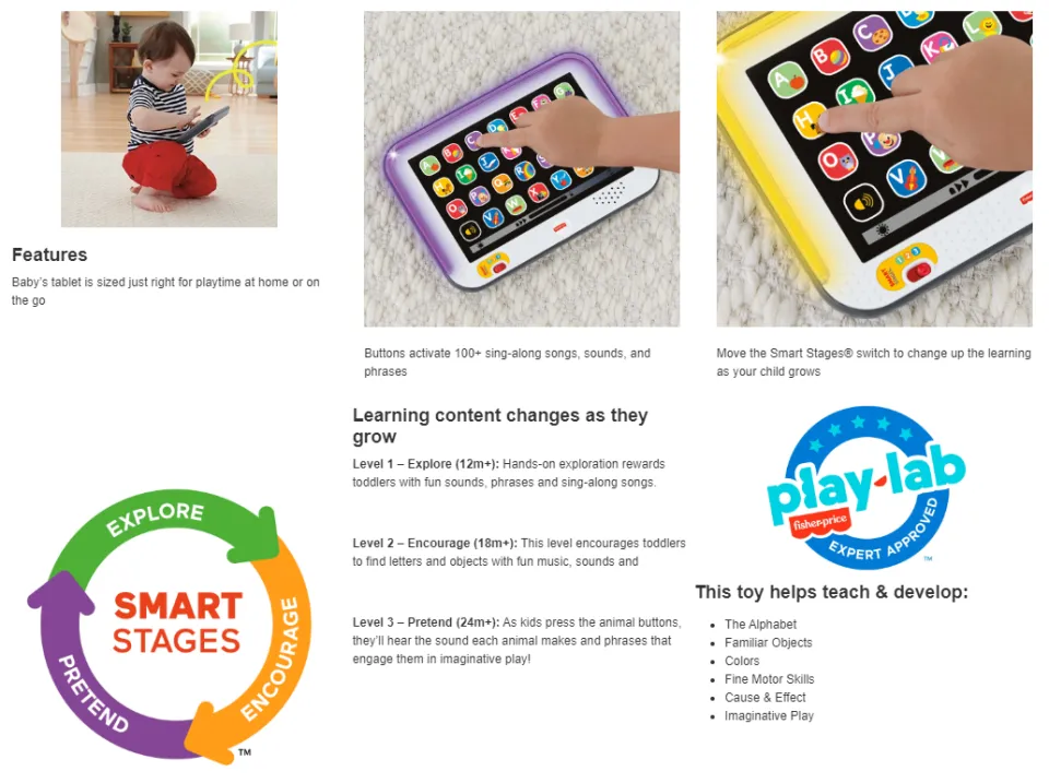 Fisher Price Laugh and Learn Smart Stages Tablet Electronic
