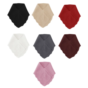 Knit Neckerchief Casual Scarf Neckerchief Warm Scarf Fashion Detachable Windproof Knitted Turtleneck Collar Scarf