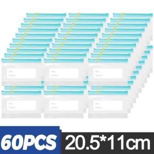 ถุงเก็บอาหาร60/10ชิ้นถุงเก็บของแบบตั้งได้ถุงแช่แข็งแบบตั้งได้ภาชนะซิปกันรั่วที่เก็บของสดถุงกระเป๋ามีซิปห่อ