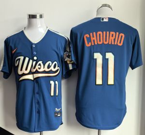 In-stock MLB Brewers new city edition embroidered baseball jersey 11 # CHOURIO jersey and uniform