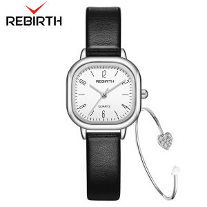 REBIRTH Jam Tangan Wanita Elegan Mode Kasual Simple Tali Kulit Jam Tangan Cewek Korean style COD