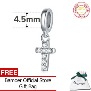 BAMOER Valentines Day Gift Small Pendant Love Bow Pink Heart Sunflower Cross Little daisy Only fit New Bracelet DIY BSX001