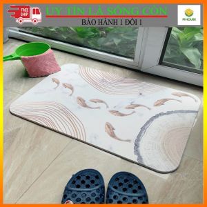 Thảm Đá Nhật Bản Siêu Thấm Hút Tiện Dụng Kết Hợp Hoạ Tiết Đặc Sắc Bừng Sáng Không Gian Của Bạn